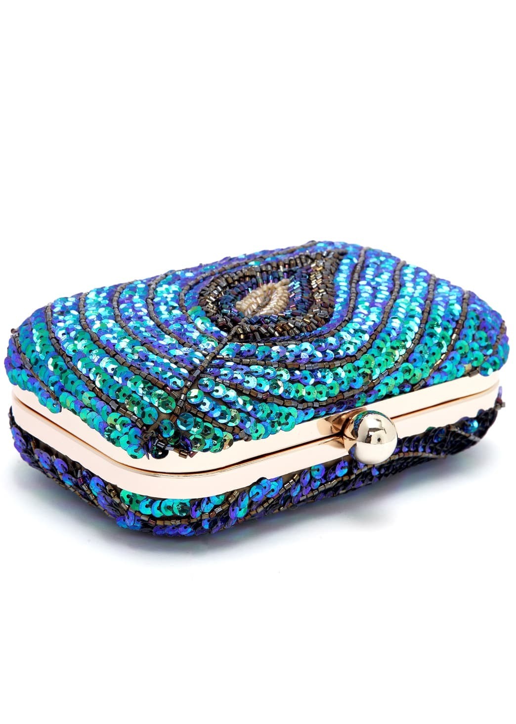 Multicolor Sequined Bead Clutches Bag SheIn(Sheinside)