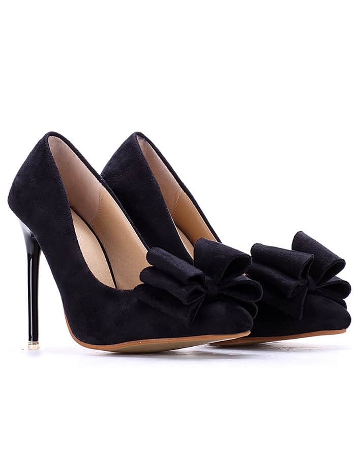 black high heels with a bow black with bow high heeled pumps shein sheinside black high heels with a bow black with bow high heeled pumps shein sheinside
