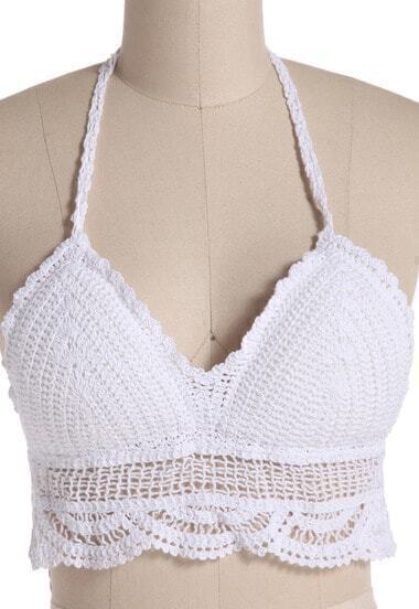 white halter bikini top