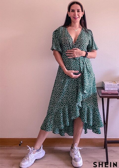 Armé Grön Omgiven Blommig Boho Klänningar | SHEIN SE Grön Omgiven Blommig Boho Klänningar | SHEIN SE