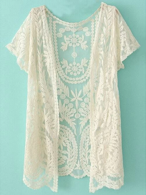 White lace short cardigan Clearance