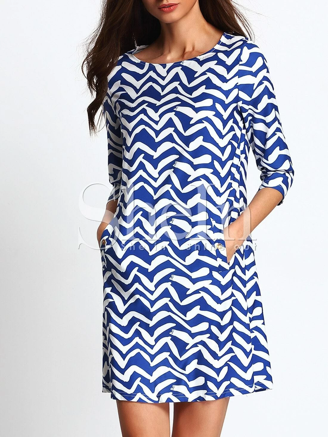 Boat neck tunic dress Clearance