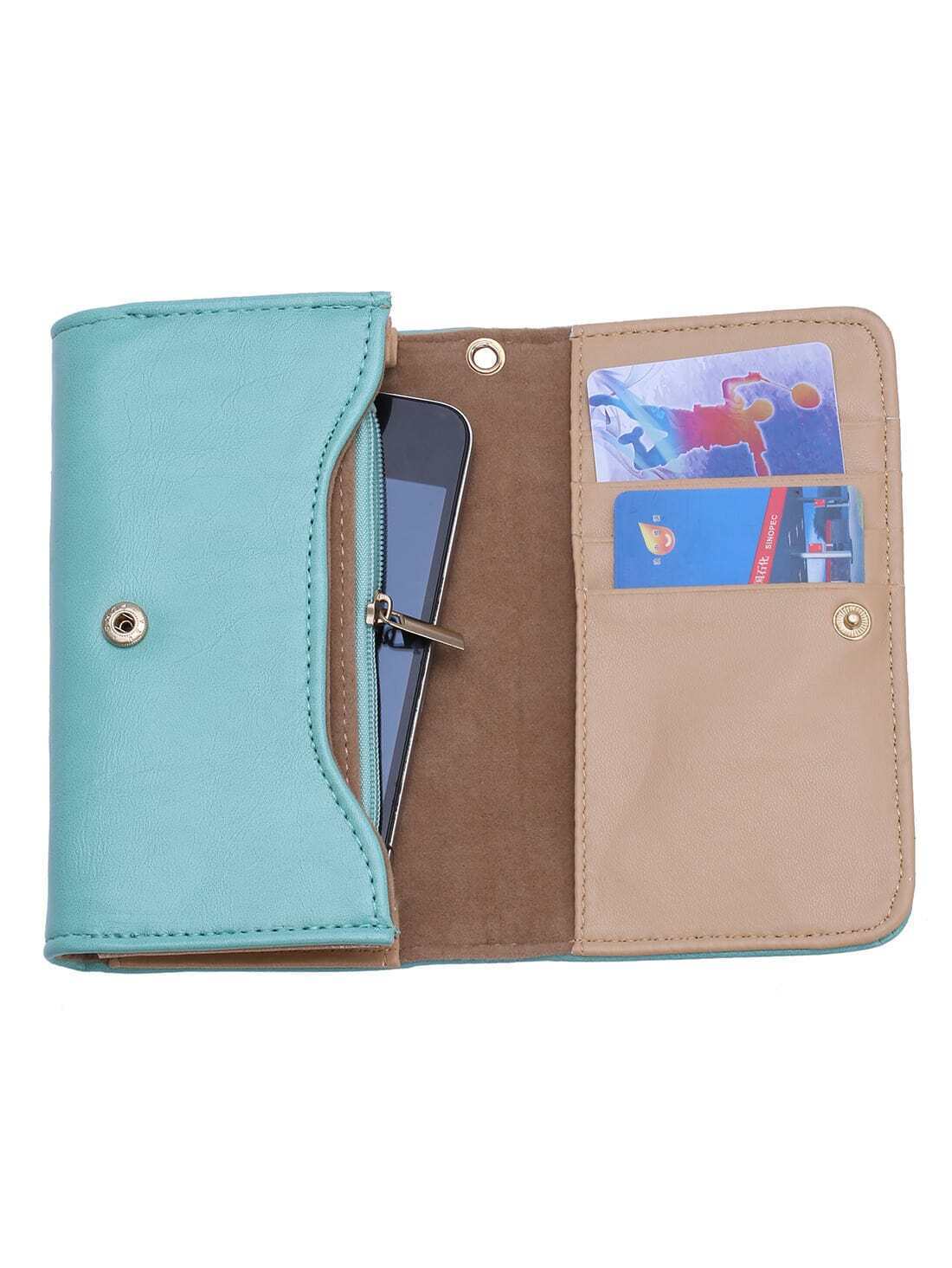 Light Green Large Capacity Casual Multiuse Wallet SheIn(Sheinside)