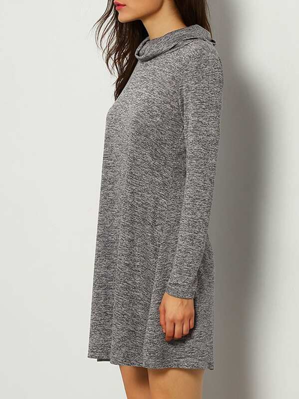 

Cowl Neck Space Dye Swing Dress