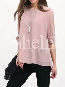 Blusas manga larga plisado Nude | Mode de Mujer | SHEIN España Blusas manga larga plisado Nude | Mode de Mujer | SHEIN España