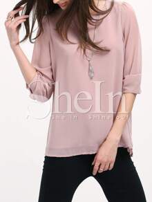 Blusas manga larga plisado Nude | Mode de Mujer | SHEIN España Blusas manga larga plisado Nude | Mode de Mujer | SHEIN España