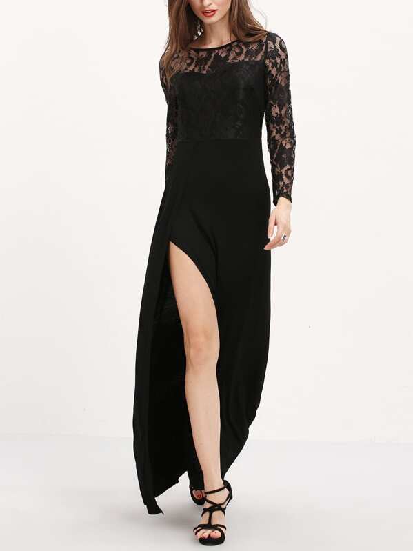Long Sleeve Maxi Dress with Split
