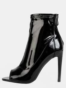 bottines vernies noires talons