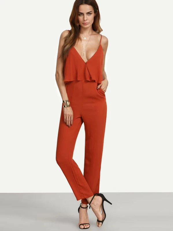 shein red jumpsuit