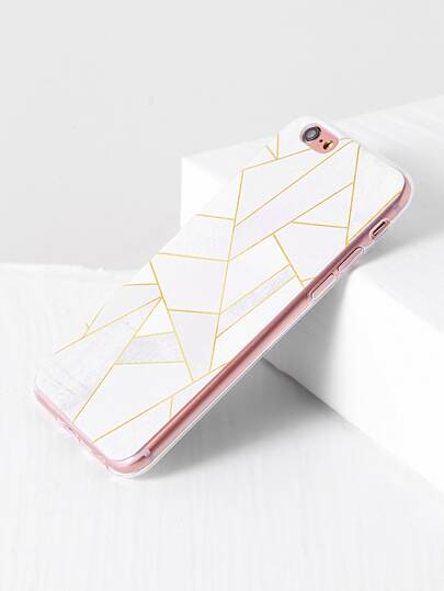 White Geometric Pattern iPhone 6/6s Case