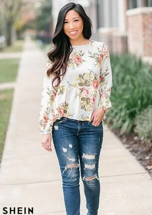 dip hem smock top