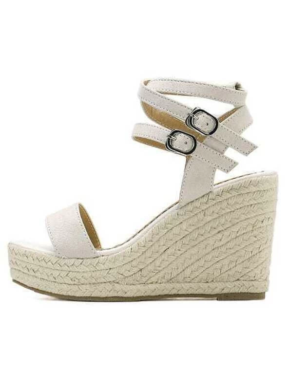 sandalias blancas mujer