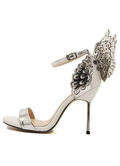 silver butterfly sandals