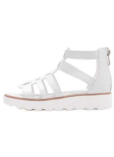 white platform sandals shein