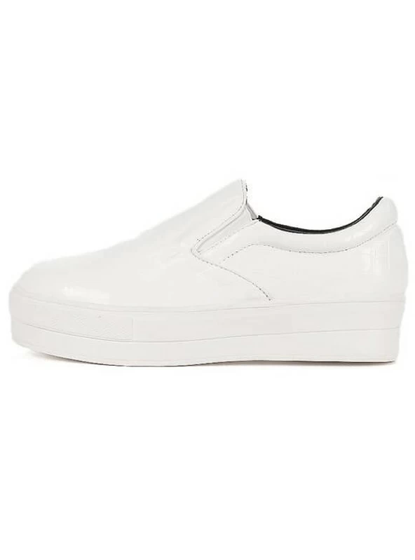 Sneakers bianche senza lacci Outlet