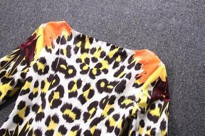 shein leopard print bodycon dress