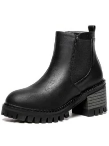bottine a talon carre