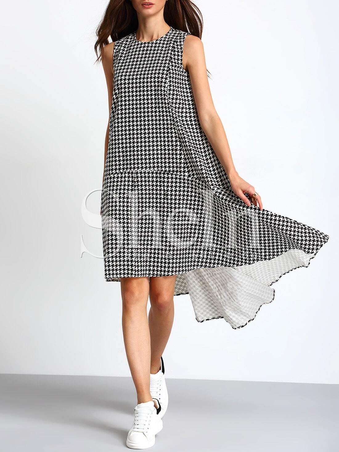 shein houndstooth dress