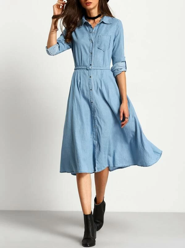 light blue dress shein