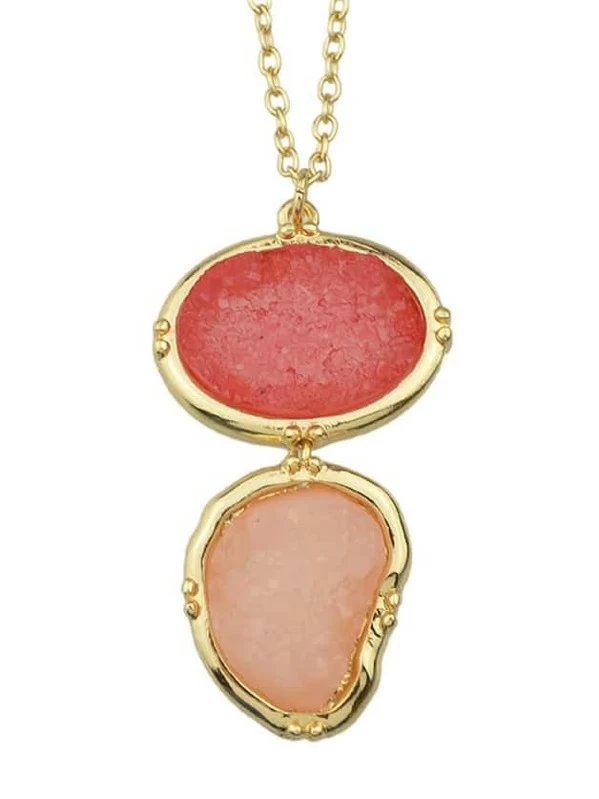 Pink Long Stone Pendant Necklace For Australia New Collection Shein - Pink Pendant Necklace Australia