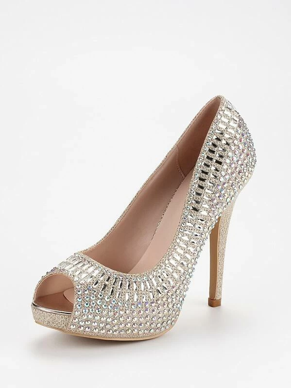 talons dorés paillettes