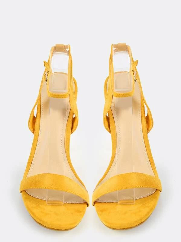 escarpin ouvert jaune