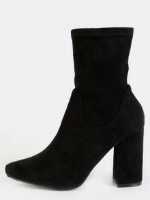 botines de tacon grueso