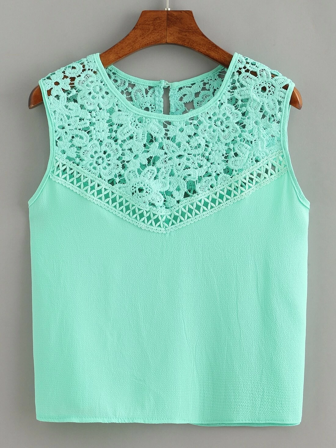 mint green sleeveless top