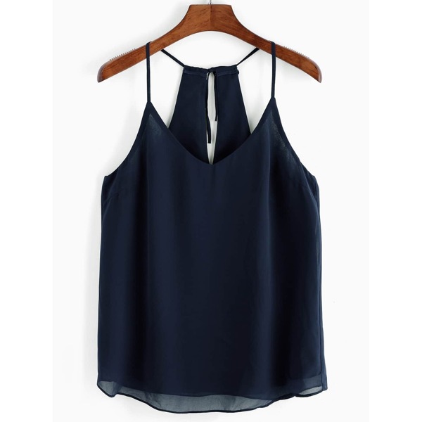 

Keyhole Back Chiffon Cami Top