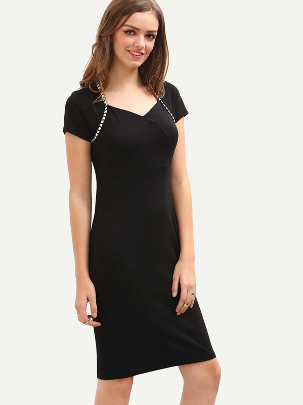Sweetheart Neckline Pencil Dress
