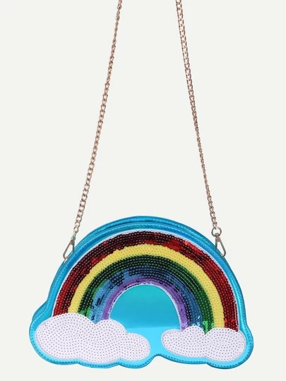rainbow clutch bag