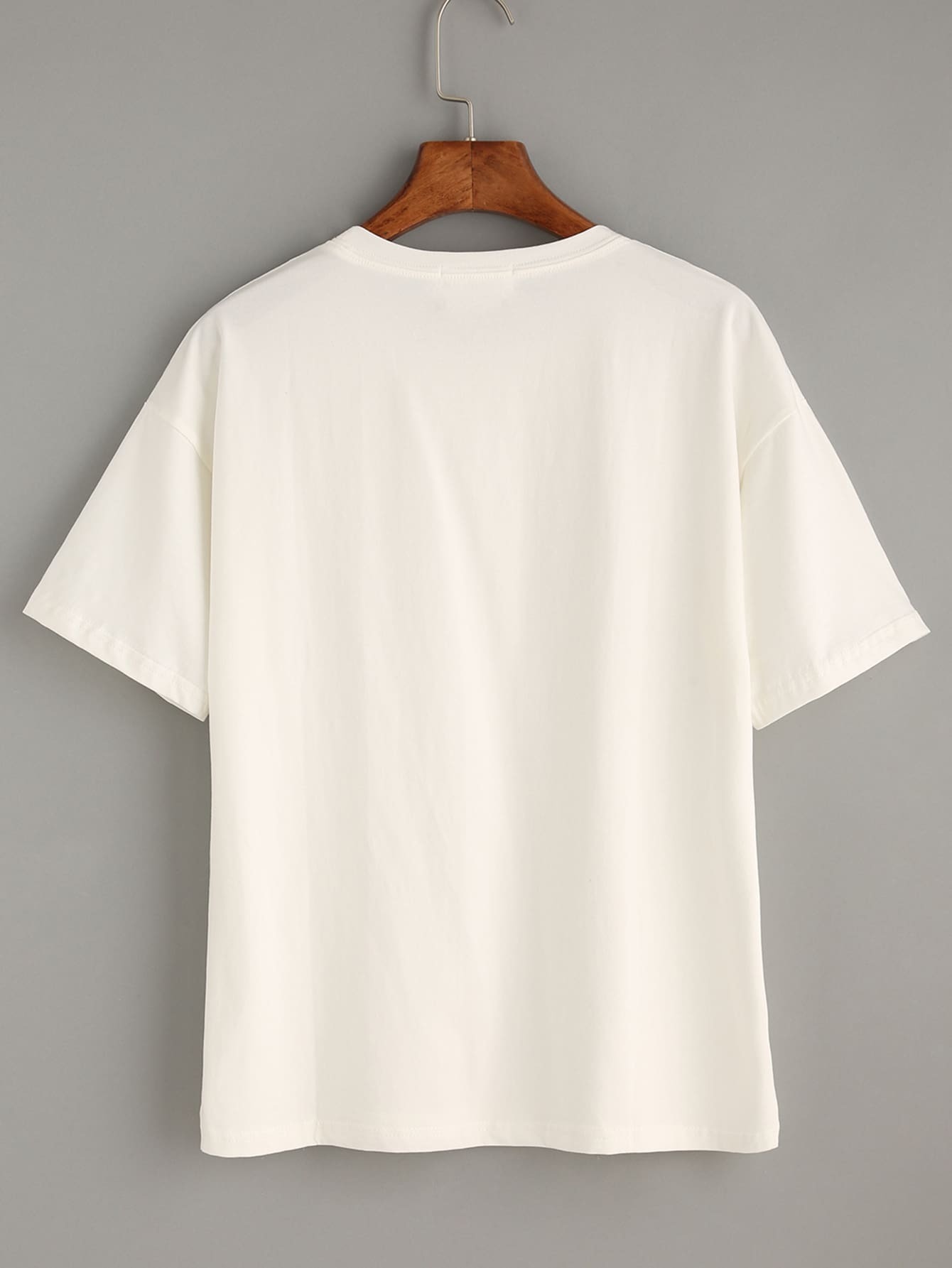 Sequin Eye Pattern T Shirt | sequins eye pattern white t shirt shein sheinside Sequin Eye Pattern T Shirt | sequins eye pattern white t shirt shein sheinside