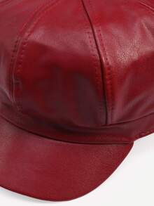 Burgundy Vintage Octagonal Cap