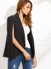 Shawl Collar Cape Sleeve Blazer