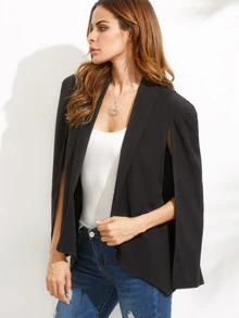 Shawl Collar Cape Sleeve Blazer