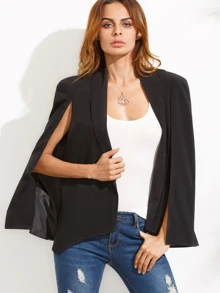 Shawl Collar Cape Sleeve Blazer