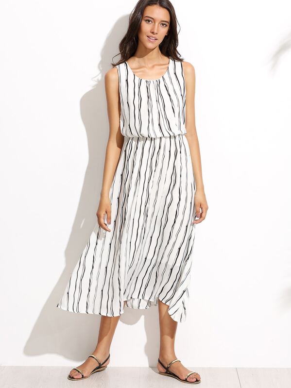 Vertical Chiffon Dress
