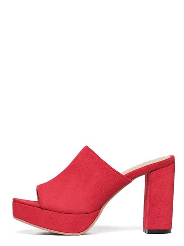 tacco open Sandali alto rosso con toe PkZXiu
