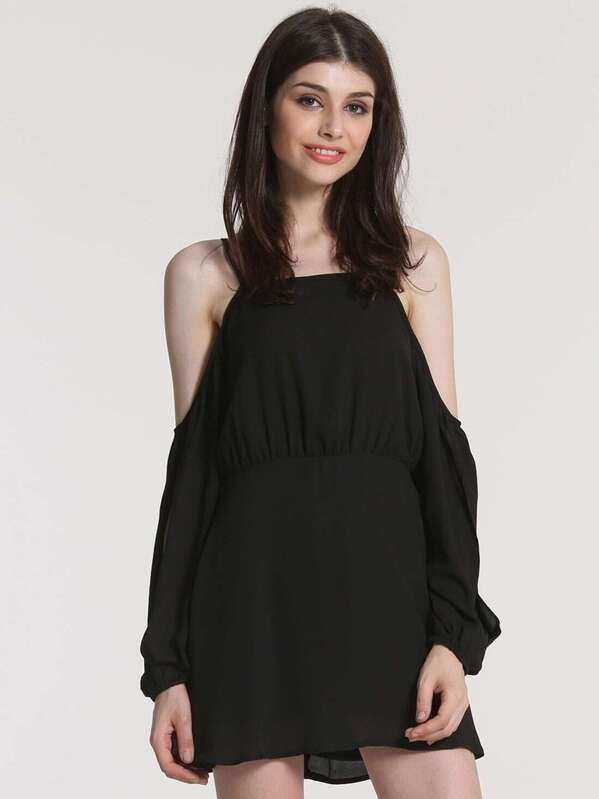 Spaghetti Strap Off the Shoulder Dress