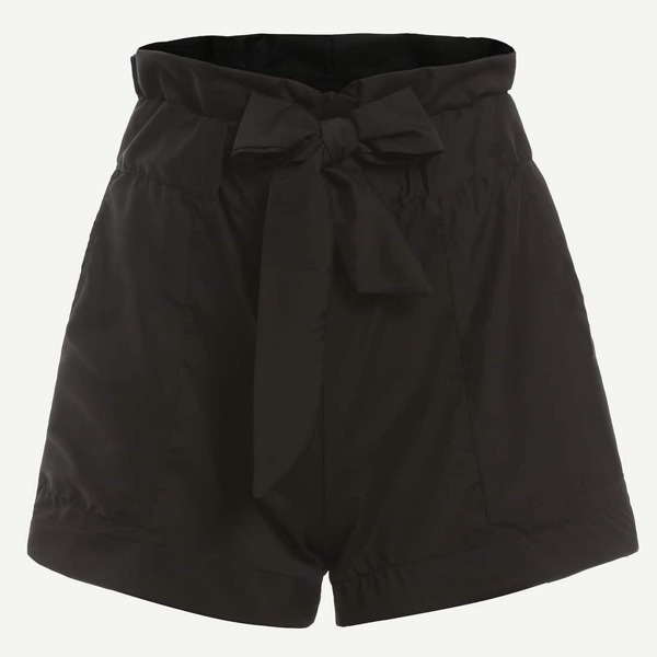 

Paperbag Waist Self Tie Shorts