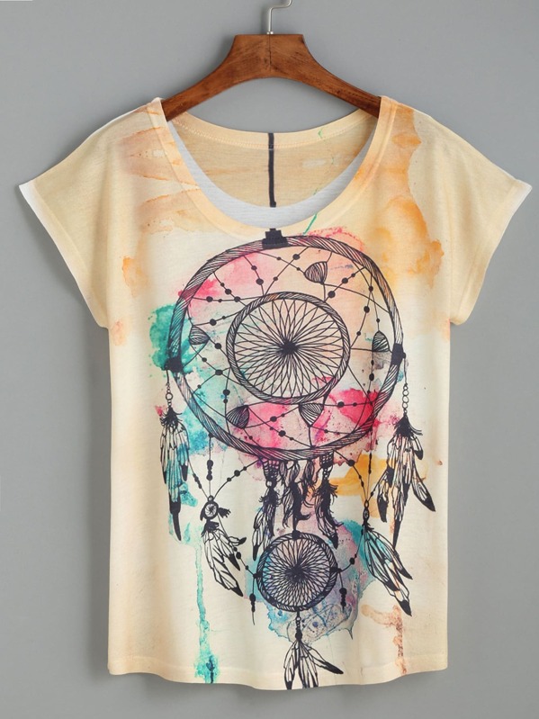 

Yellow Pendant Print T-shirt