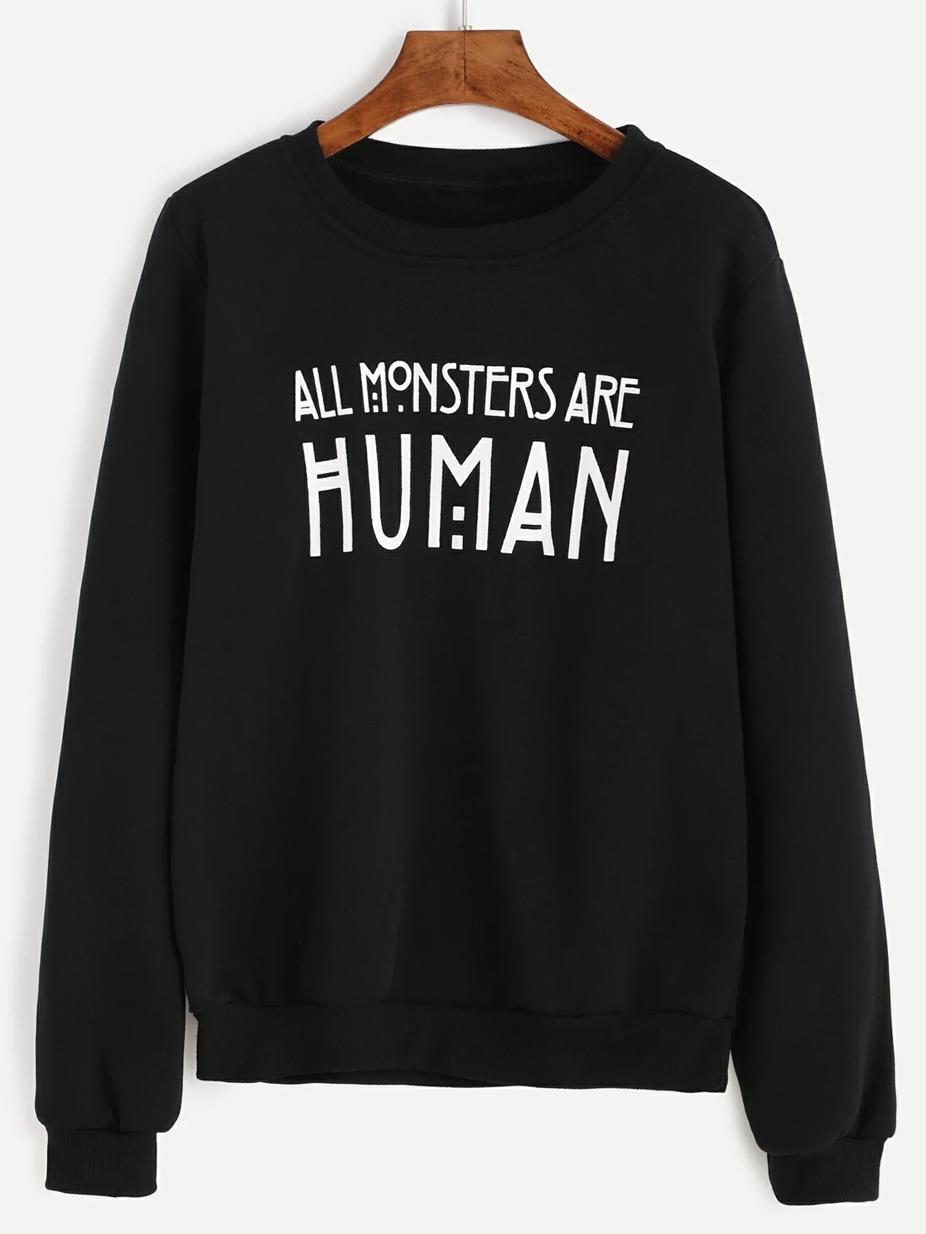 SheIn Womens Oversized Crewneck Letter Print Sweatshirt Pullover Top