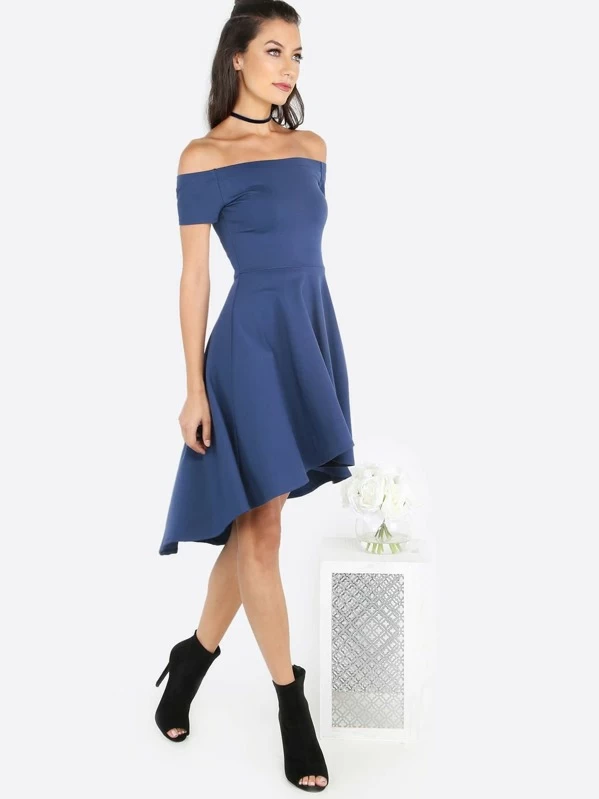 shein teal dress