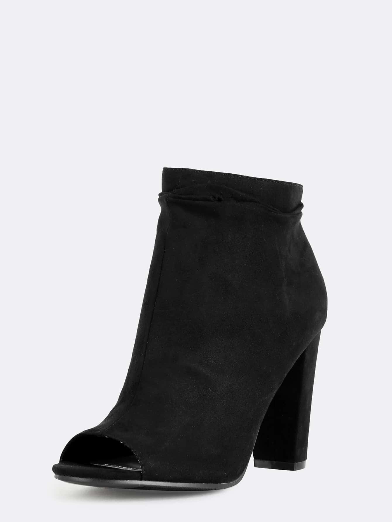 slouchy ankle boots slouchy peep toe ankle boots black shein sheinside slouchy ankle boots slouchy peep toe ankle boots black shein sheinside
