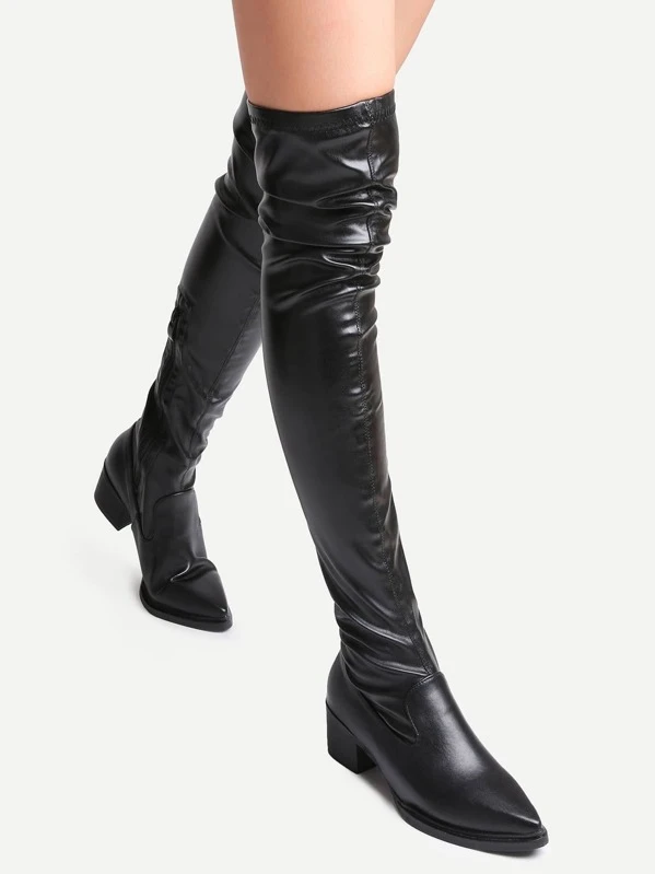 cuissardes simili cuir plates