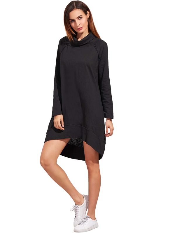 Long Sleeve High Low Dress