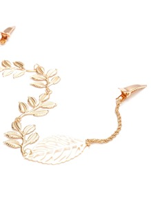 hair shein gold accessory plated leaf chain