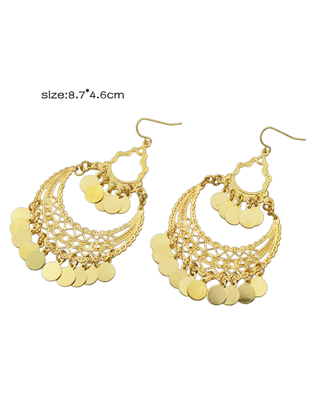 Images Of Big Indian Earrings Spacehero Indian Gold Color Big Chandelier Earrings Shein Sheinside