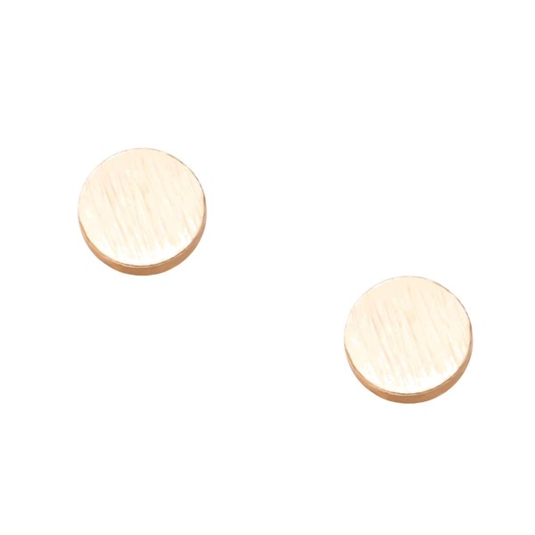 

Gold Metal Geometric Round Ear Studs
