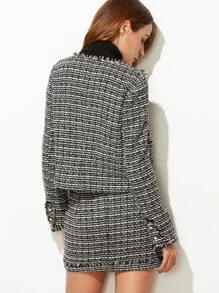 Tweed Jacke mit Rock schwarz und weiß | aktuelle Trends Tweed Jacke mit Rock schwarz und weiß | aktuelle Trends
